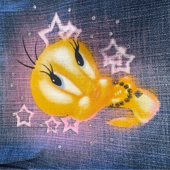 Vintage Lot29luxe Trendy Looney Tunes Tweety Blue Jean Accent - Picture 14 of 16
